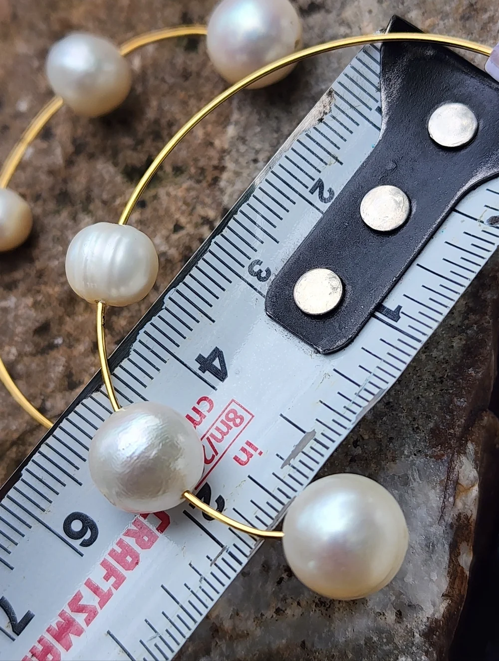 Cult Gaia Natural Irregular Shape Nubia Earring Freshwater Pearl Gold Hoop